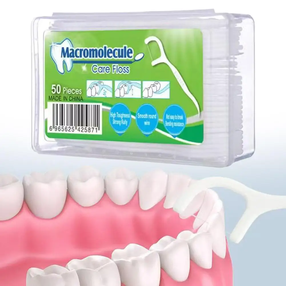 Plastic Disposable Dental Floss Picks for Oral Care