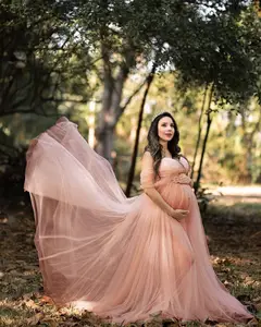 Vestido de gasa de maternidad para mujeres embarazadas, ropa elegante rosa  de alta calidad, vestidos de embarazo sólidos sueltos, novedad de verano  2023 - AliExpress