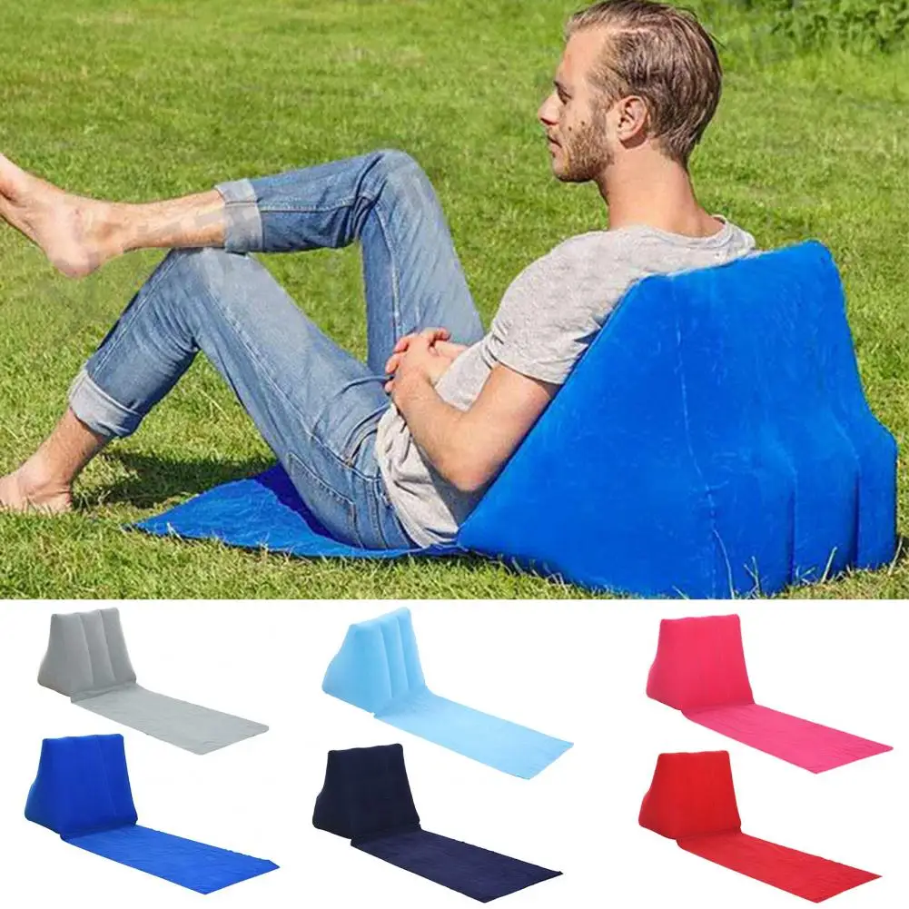 Almohada de Camping plegable portátil para exteriores, cojín Triangular con  Flocado de Pvc, Ideal para tumbarse en la playa de verano - AliExpress