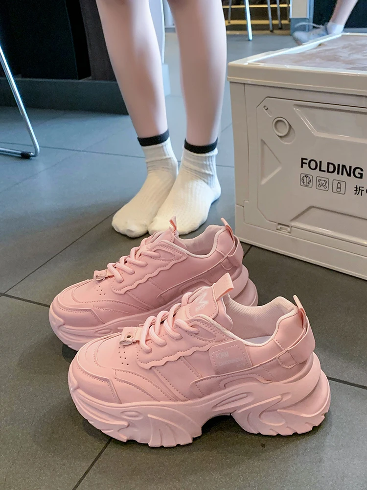 TAVIMART  -  Women's Sneakers Summer Shoes Platform Woman-shoes Tennis Female New Thick Sole Casual Roses Trainers Mesh Retro Lace-Up Sl main image 1