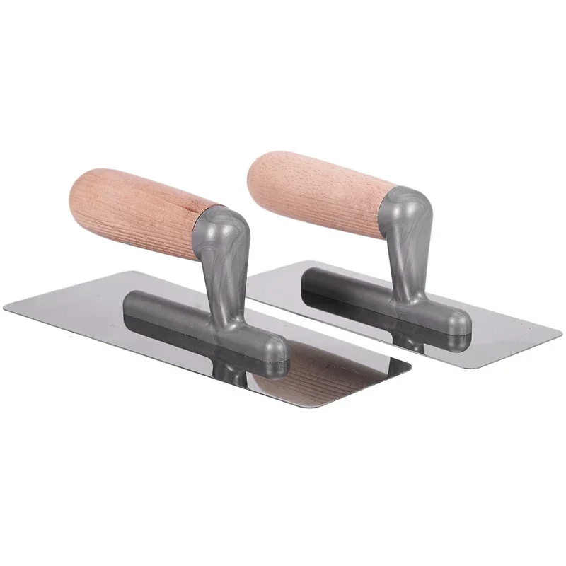 2Pcs Stainless Steel Trowel Wall Shovel Putty Cement Finishing Concrete Tool