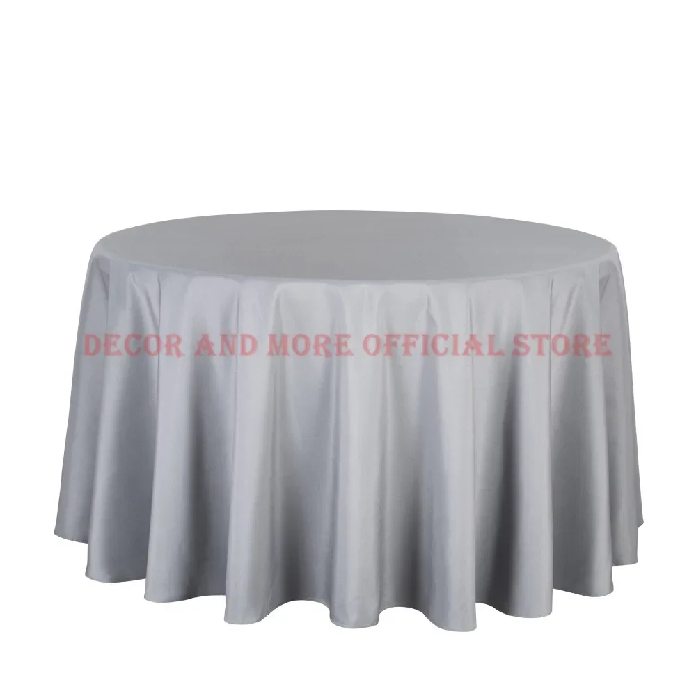 

10PCS/LOT Wholesale Polyester Round Tablecloth For Wedding Hotel Decor White Table Cloths Square Table Linens Dining Table Cover