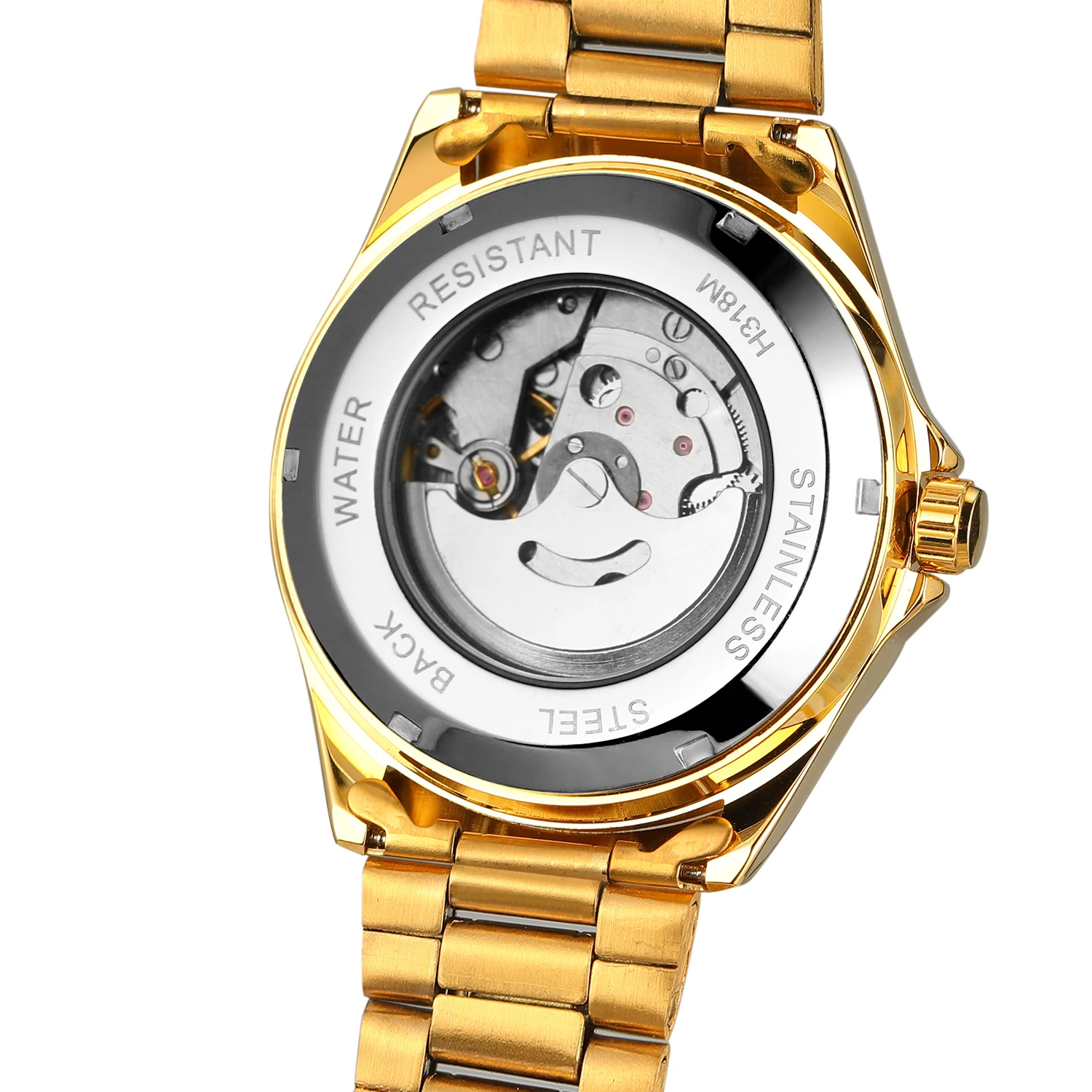 T-winner Men's Automatic Mechanical Watch 42mm Stainless Steel Strap Date Display Luminous Hands Waterproof Casual Fashion Gifts