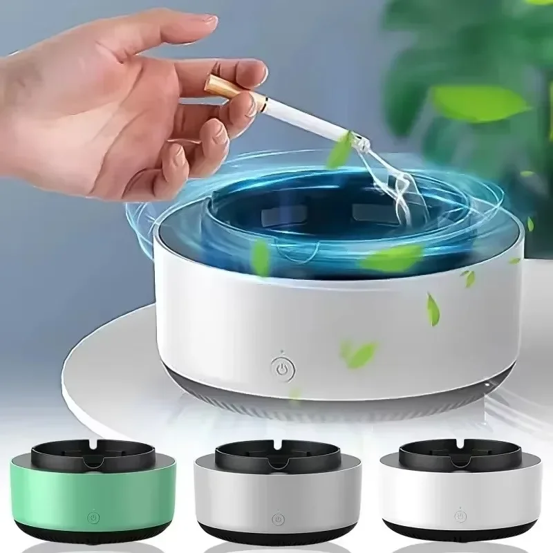 Smoke Removal Air Purification Ashtray Anion Purification Automatic Purifier Portable Car Ashtray Office Smoking Accessories