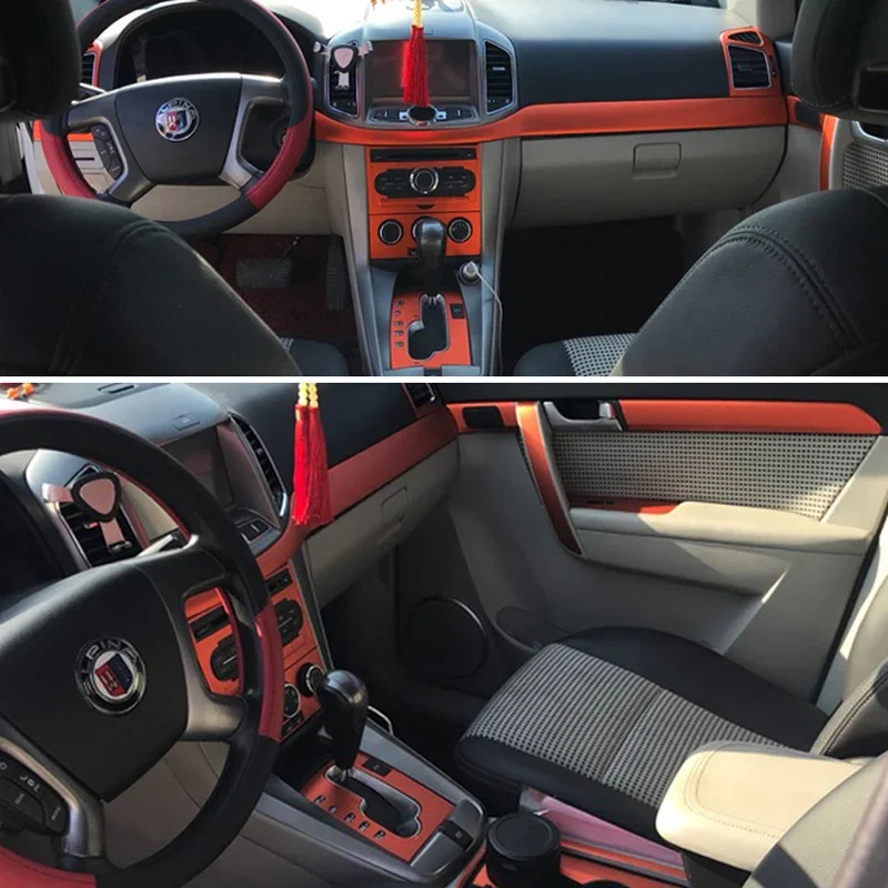 

For Chevrolet CAPTIVA 2012-2017 Interior Central Control Panel Door Handle Carbon Fiber Stickers Decals Car styling Accessorie