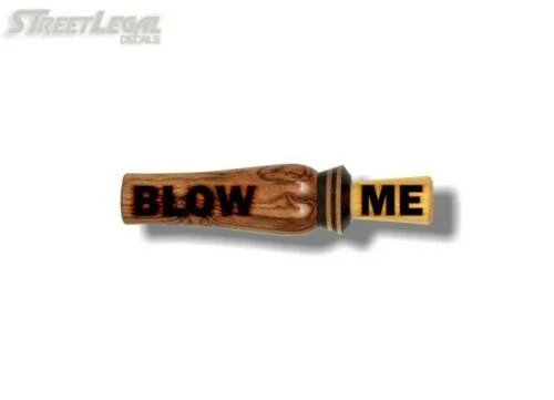 Per 2 Decalcomanie In Vinile Blow Me In Legno Duck Hunting Call Whistle Mallard Buck Stickers