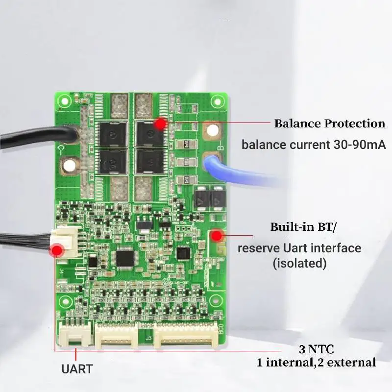 JBD Ʈ BMS ͸ 뷱 , UART BT Ƭ ̿ LiFePo4, 36V, 48V, 60V, 20A, 40A, 50A, 60A, 80A, 120A, 10S, 11S, 12S, 13S, 14S