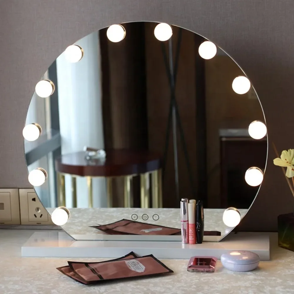 Hollywood Mirror with Lights Dressing Table Full 4/8/14 Dimmable Bulbs Led Lighted Table Vanity