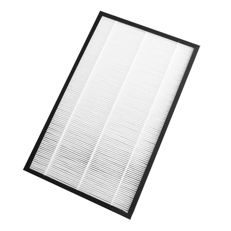 Filtre HEPA plissé blanc pour purificateur d'air, vue de face montrant les couches filtrantes