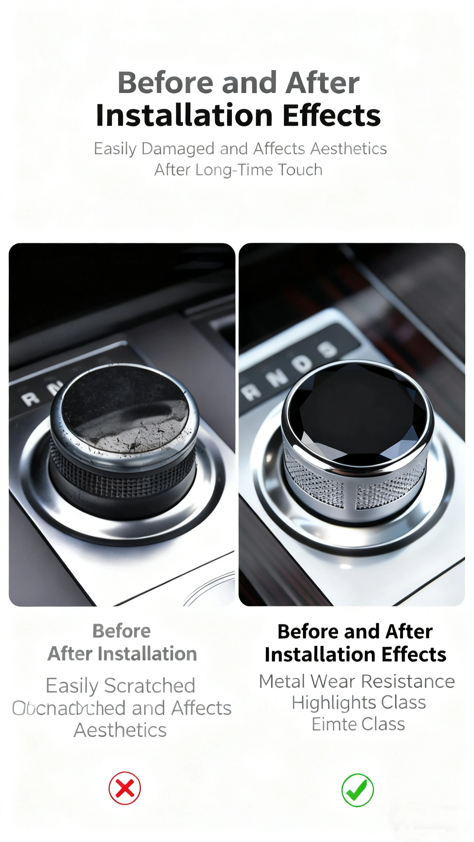 Crystal shift knob, suitable for Range Rover, Executive, Evoque, Star Pulse, Cry