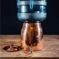 Sertodo Copper Niagara Water Dispenser 100% Pure Copper,Heavy Gauge,Hand Hammered 2+ Gallons Capacity,Holds 2-5 Gallon Water 2