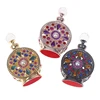 1Pc 12ML Vintage Luxury Rhinestones Glass Perfume Bottle Essential Oil Bottle Storage Bottle Portable Cosmetic Empty Vials 3