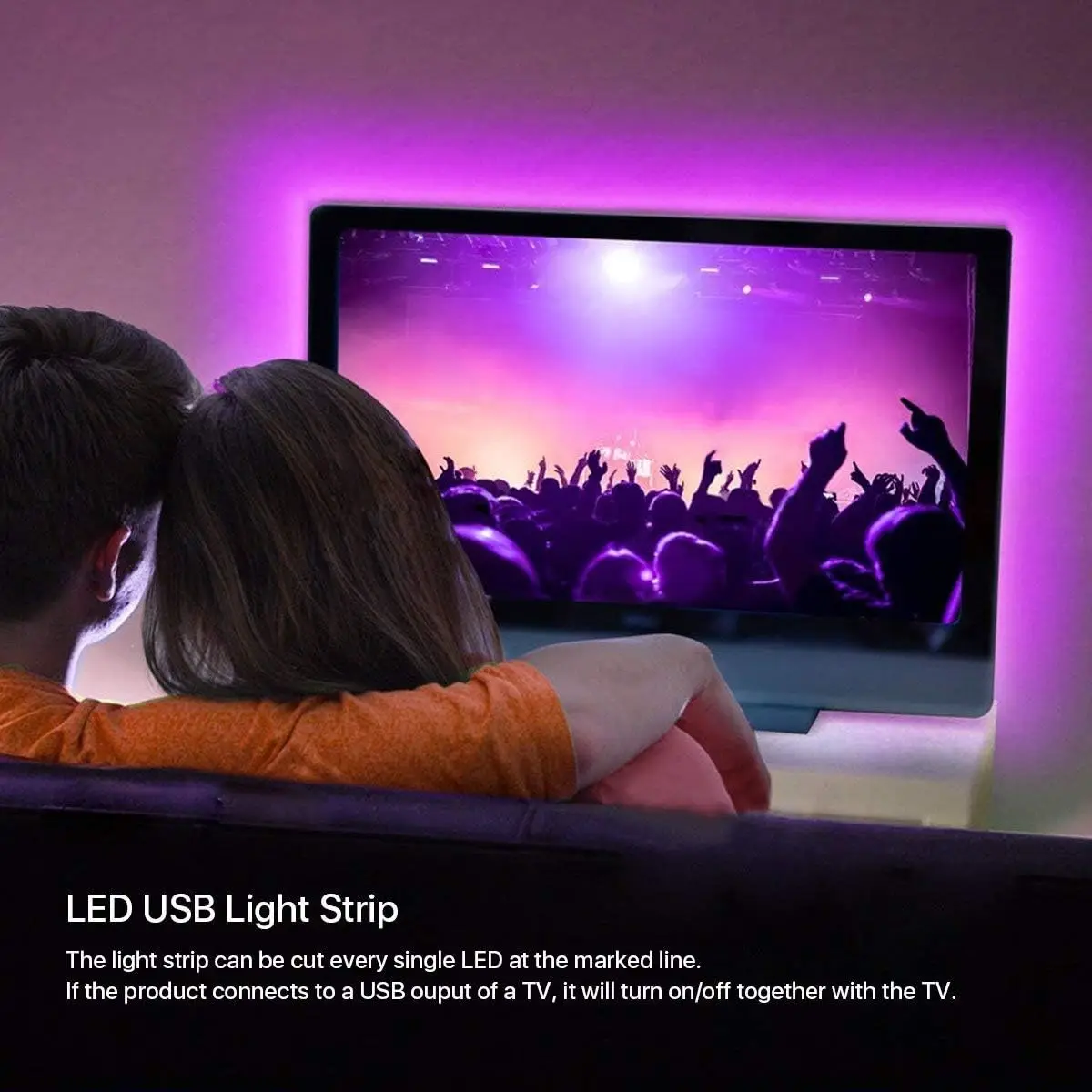 RGB USB 전원 LED 조명 스트립 조명, 다채로운 변형이 있는 3키 컨트롤러 방, 선물, 파티용 TV 백라이트 배경