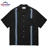 Summer 24SS Best Quality WACKO MARIA Mens Womens Striped Tape Colorblocked Cuban Neck Hawaiian Short Sleeve Shirt 3