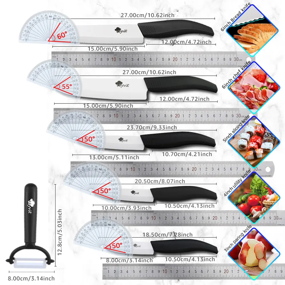 Ceramic Knife Set 6
