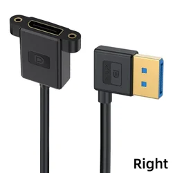 0.3M Angle DisplayPort 1.4 Extension Cable - 8K60Hz/4K144Hz Thin Cord (Right)