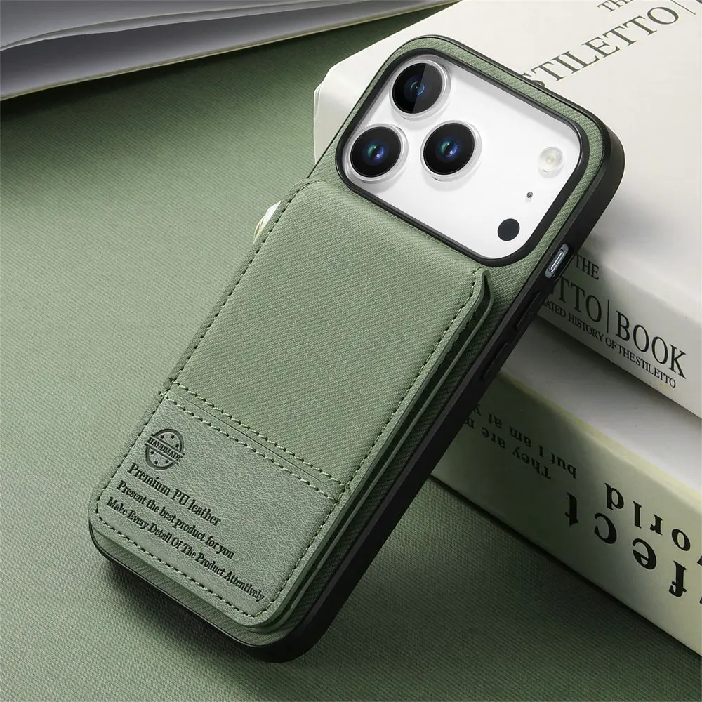 Elegant RFID Blocking Leather Card Holder Phone Case - Premium Protective Cover