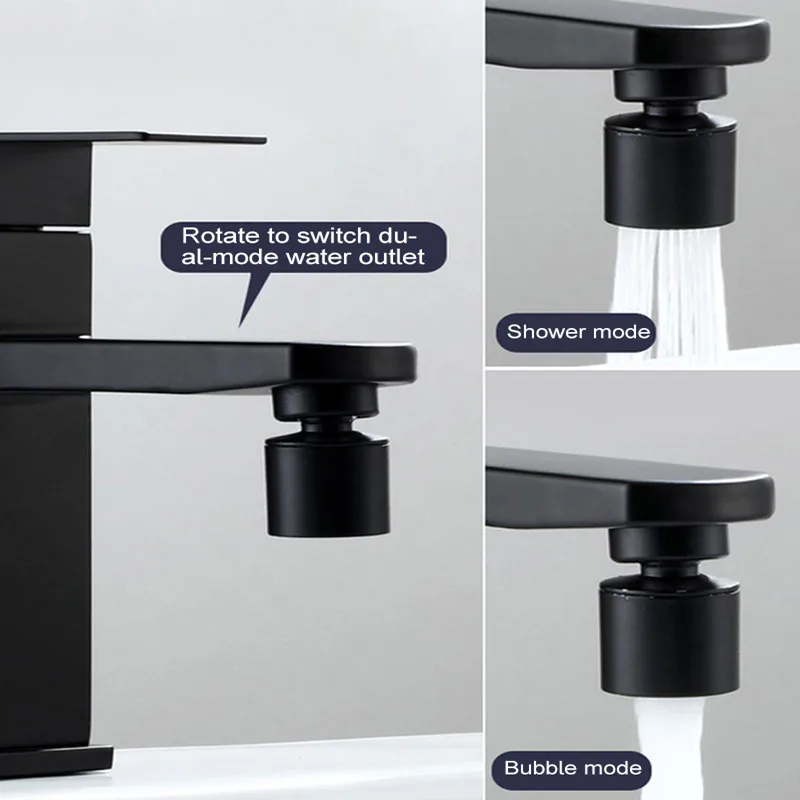 Description Picture 6 of item360 Degree Swivel Kitchen Tap Aerator Thread Adapter Chrome Splash-proof Water Saving Tap Bathroom Water Faucet Accessories