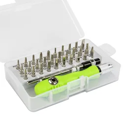 Compact 32 - Piece Magnetic Precision Screwdriver and Repair Tool Kit (32 in 1)