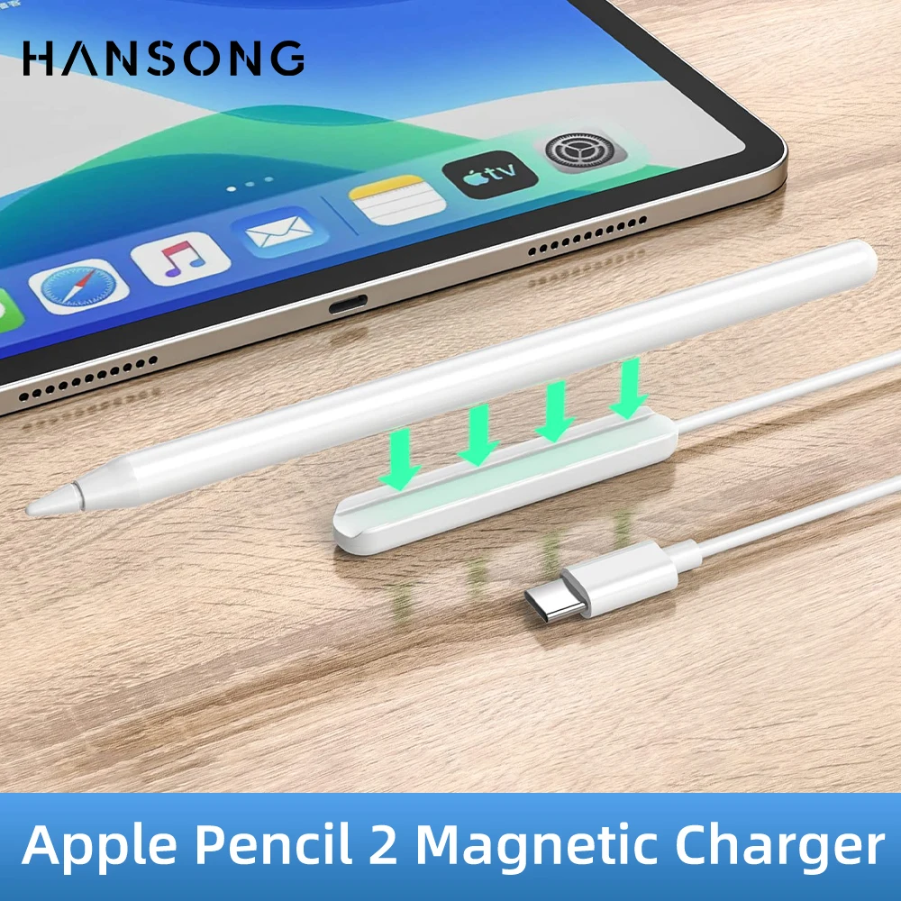 Carregador sem Fio para Apple Pencil 2ª Geração Carregamento Magnético para Ipad Acessórios Apple Pencil
