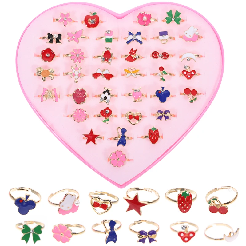 Adjustable Baby Girl Rings 12/36 Pcs
