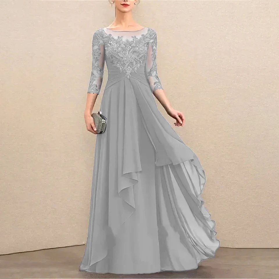 Mother Bride Dresses A-Line Chiffon Party Dresses for Women