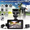 Motorcycle DVR Dash Camera with Front Rear Camera Dual Video Loop Recording Waterproof Motorbike Driving Recorder Cam XY 4