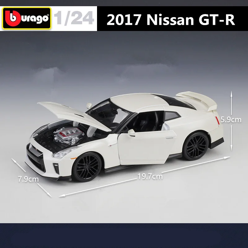 Bburago 1:24 Nissan Skyline Ares GTR R34 R35 Alloy SuperCar Model