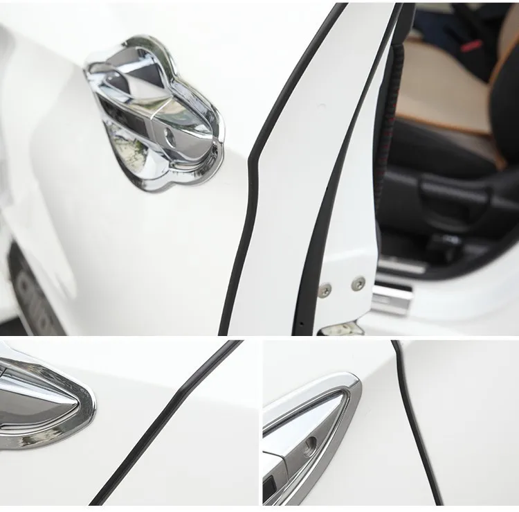 Car Door Edge Protector 5M/Pack Car Door Rubber Edge Protective Strips Side Doors Mouldings