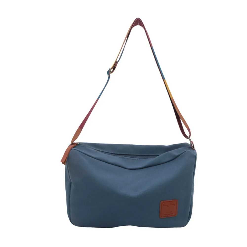 Fashion Canvas Crossbody Bags Solid Color Vintage Messenger Bag Colored Shoulder Strap Shoulder Bag Outdoor Sports 12