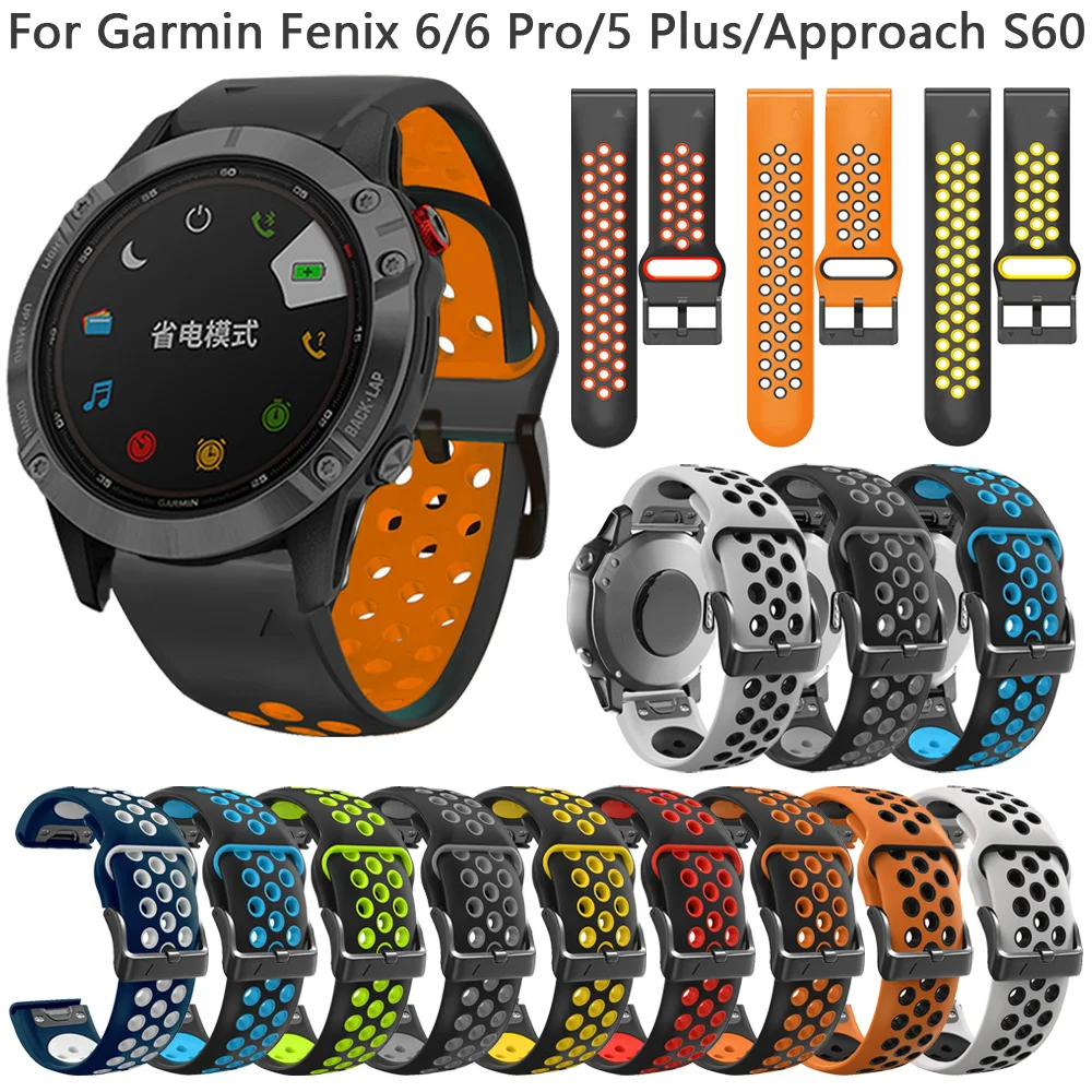 

Ремешок силиконовый для Garmin Fenix 6 6 Pro 5 Plus Quatix 5, быстросъемный браслет Forerunner 945 935, браслет для умных часов, 22 мм
