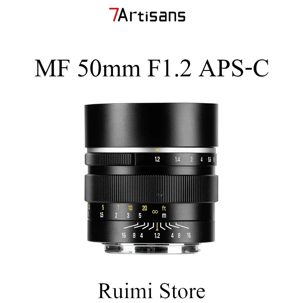 7Artisans 50mm f1.2 APS-C 수동 초점 대구경 렌즈