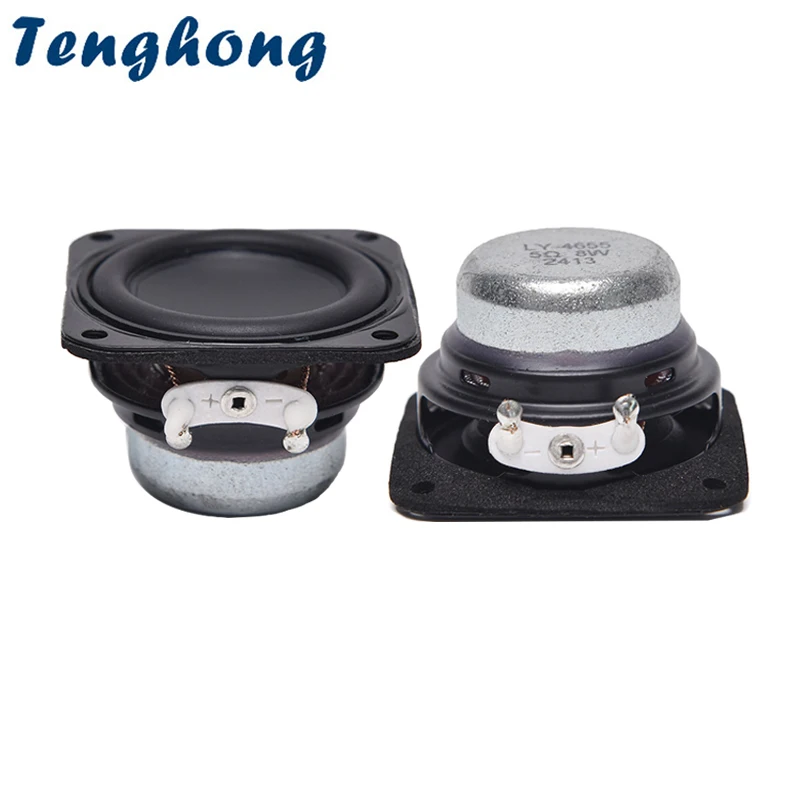 Tenghong 2pcs 5 Ohm 8W 40MM Full Range Audio Sound Bluetooth Speaker 1.5 Inch Rubber Edge 18 Core For Home Theater Loudspeaker