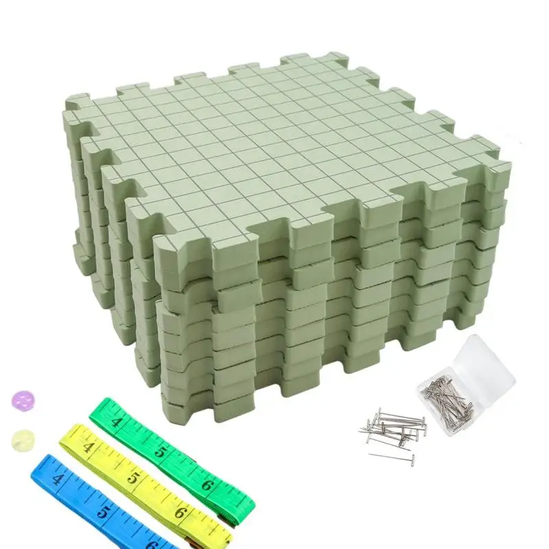 

Crochet Blocking Mats Foam Knitting Board Crochet Blocking Mats Thick Precise Lightweight Blocking Board With T-Pins For