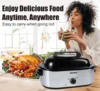 Oven 28 Quart Electric, Electric Roaster Pan with Visible & Self-Basting Lid, Large Stainless Steel Electric Turkey Roas 2