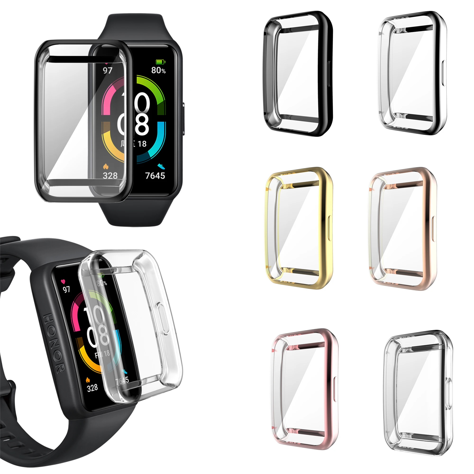 Soft Full Coverage Bumper Fashion Cover Case with Protective Screen