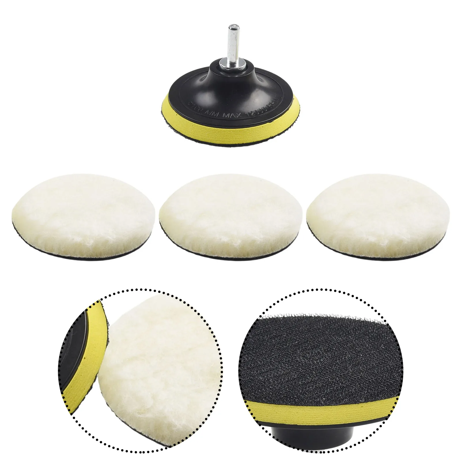

4 Inch Polishing Kit Polishing Pad Car Waxing Sponge Disk Wool Wheel Auto Paint Care Polisher Pads Power Tool Accessories