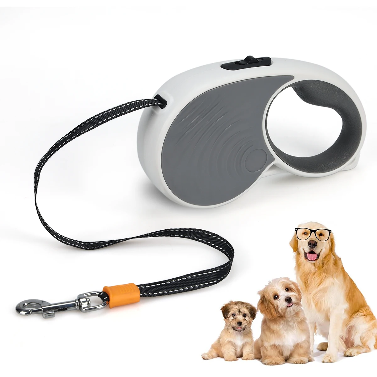 5M/ 3M reflective strip automatic retractable durable dog leash, one-button multi-function, suitable for dog walking and running 5M/ 3M reflective strip automatic retractable durable dog leash, one-button multi-function, suitable for dog walking and running