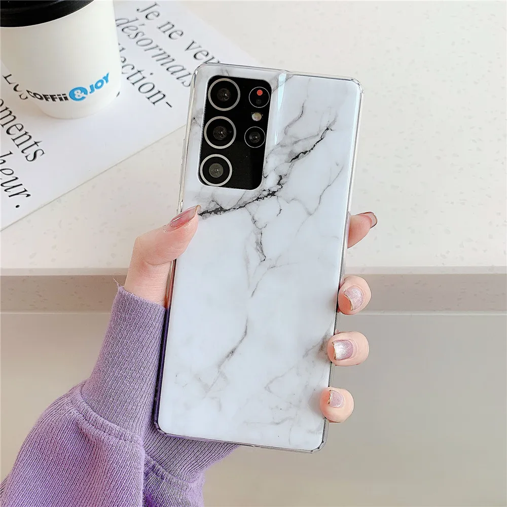 galaxy s22 ultra silicone case Crackle Marble Phone Case For Samsung Galaxy S22 Ultra S21 Plus S20 FE S9 S10 S7 Edge A32 A51 A71 A52 A72 Shockproof Back Cover galaxy s22 ultra wallet case