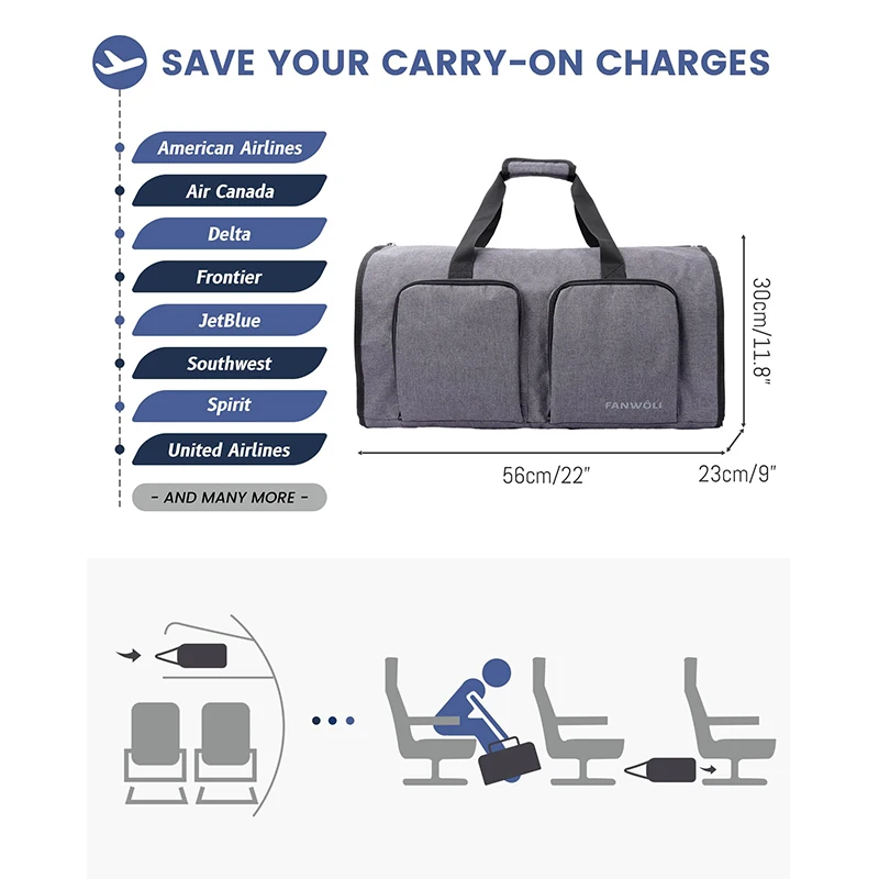 Large Capacity Travel Bag Portable Men Women Shoulder Carry On Luggage Bags Outdoor Travel Handbags