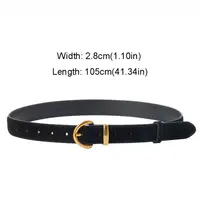 Ceinture en cuir suédé pour femme, design de luxe, décontracté, polyvalent, sangle de taille d'affaires, ceinture structurée Chimpin 6