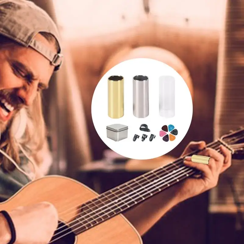 Guitar Slide 60mm Guitar Slide Bar Music Instrument Accessories Kit For Live Performance And Practice Tone Enhancement