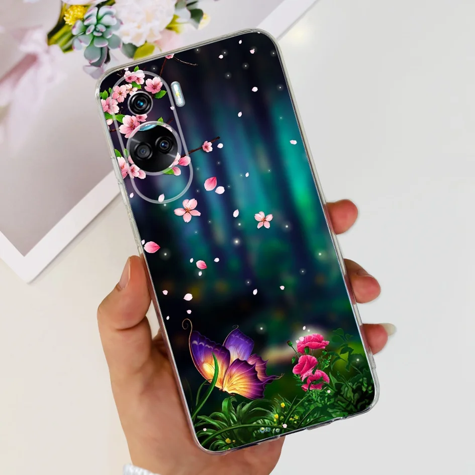 Stylish Pattern Soft Silicone Clear Back Cover