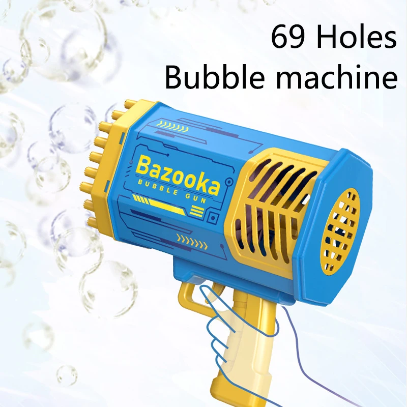 69 Holes Soap Blaster Bubble Gun Kids Adults Party Wedding Summer Fun Gifts Indoor and Outdoor Toys Ages 3 4 5 6 7 8 Boy Girl 4