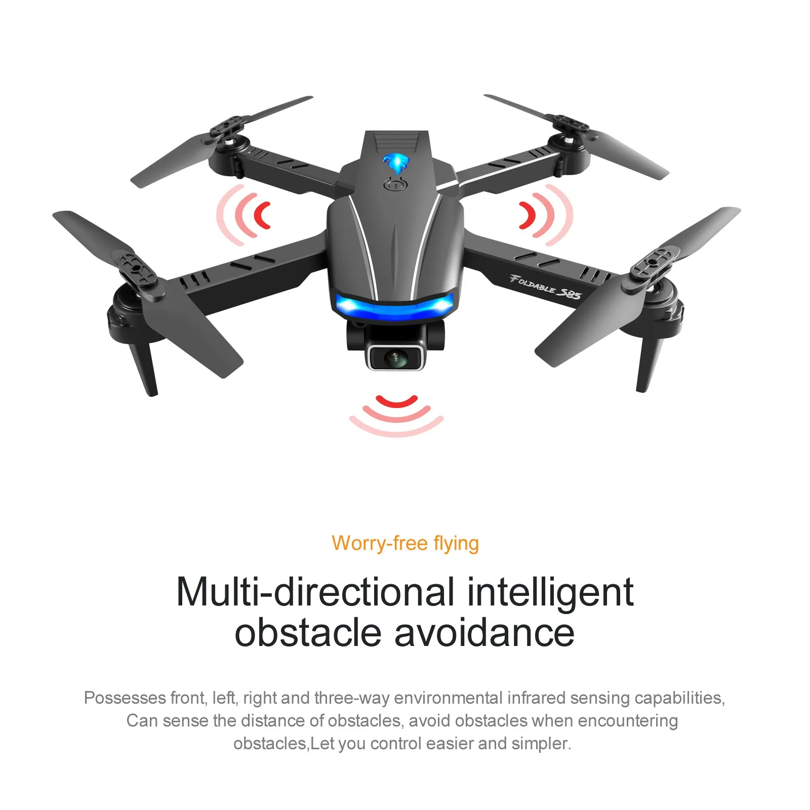 selfie drone S85 RC Mini Drone 4k Dual Camera HD Wide Angle Camera 1080P WIFI FPV Aerial Photography Helicopter Foldable Quadcopter Dron Toys sony drone