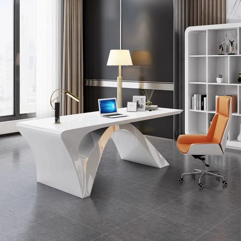 

Computer Executive Standing Desk Desktops Home Office White Modern Work Desk Study Meeting Escritorios De Oficina Gaming Table