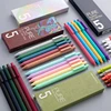 Kaco PURE Retractable Gel Ink Pen,5-Pack of Assorted Color Ink Refills,0.5mm Extra Fine Point, Coloured Glaze,School Office 4