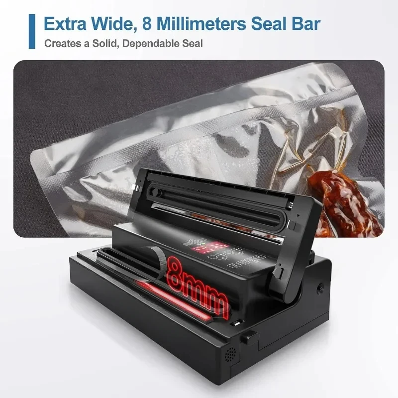 Precision Vacuum Sealer Machine Commercial Double Pump Food Sealer with Built-in Auto Cooling System