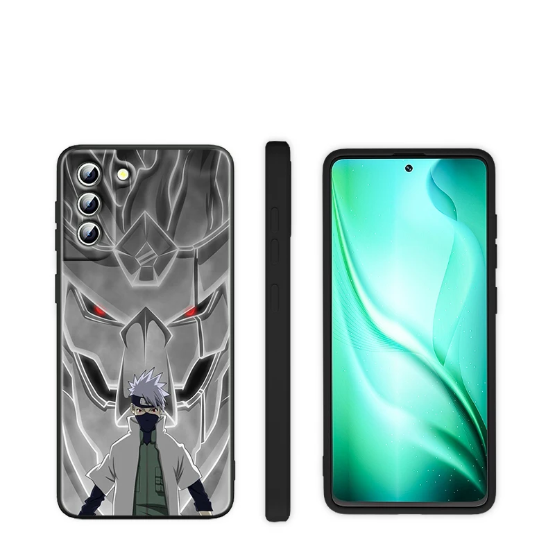 Naruto Sáng Tạo Vẽ Tay Dành Cho Samsung Galaxy Samsung Galaxy S22 S21 S20 FE Cực Pro Lite S10 5G S10E S9 S8 plus Chống Sốc Dẻo Màu Đen Ốp Lưng Điện Thoại cute samsung phone case