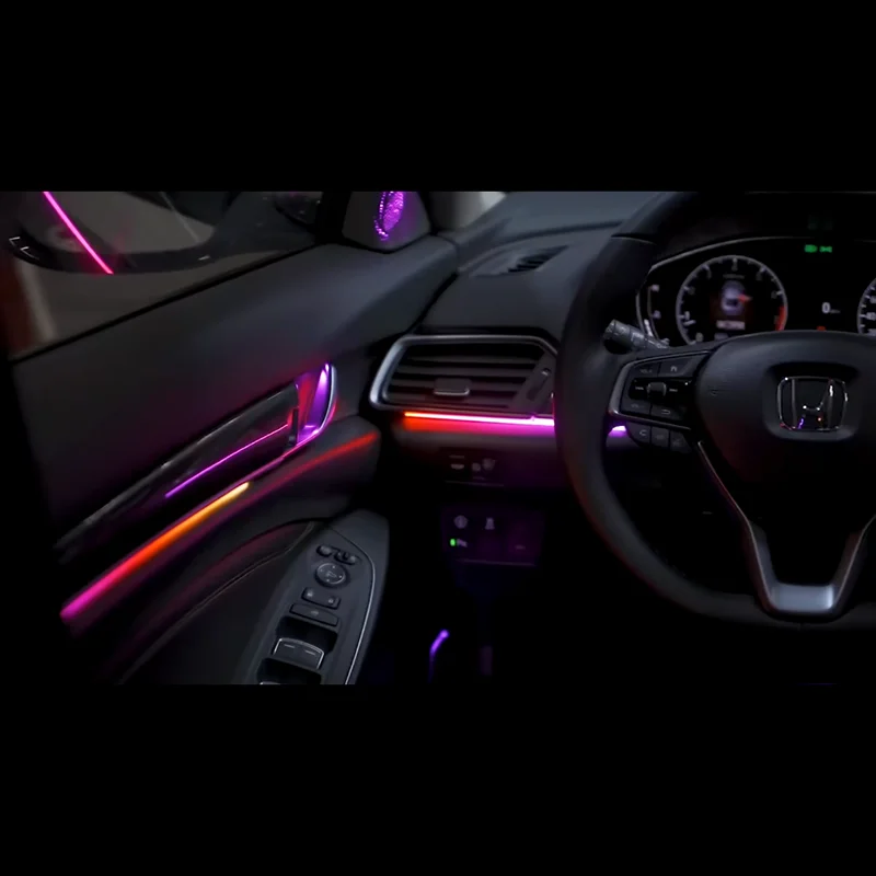 TVYVIKJ LED Car Lnner Ambient Light For Honda Accord-Dynamics Magic Color Ambience Lamp Button +APP Control